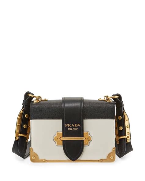 black and gold prada bag|black and white prada purse.